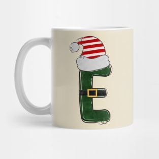 Letter E - Christmas Letter Mug